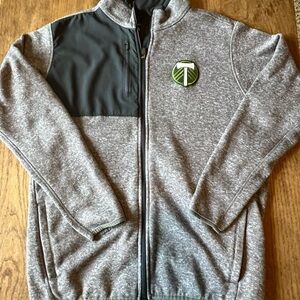 Antigua Charcoal Full-Zip Jacket with Portland Timbers Logo